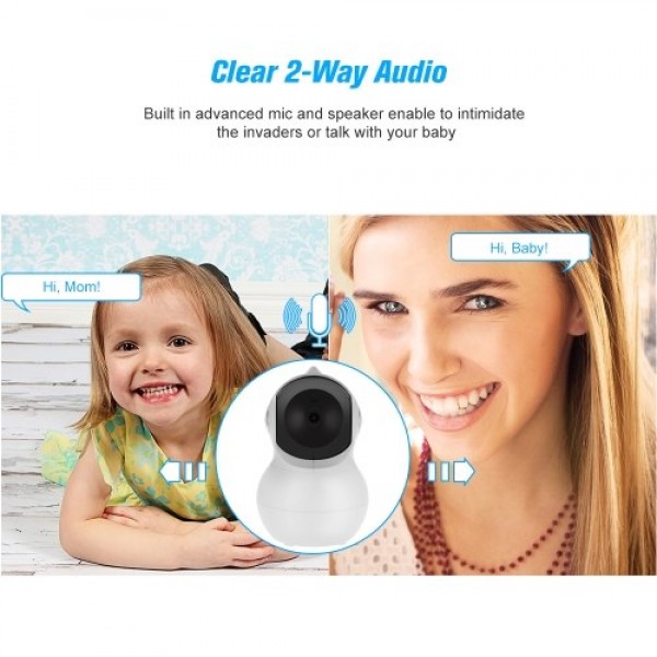 1080P WiFi Smart IP Camera Baby Monitor Pan/Tilt 2-way Audio