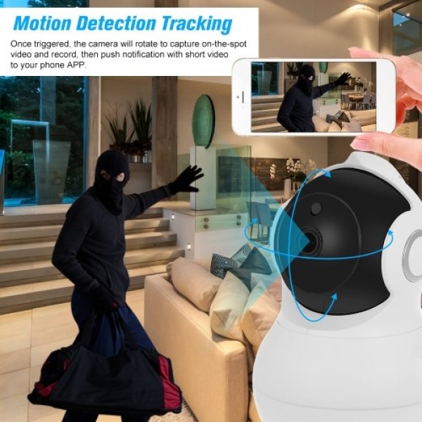 1080P WiFi Smart IP Camera Baby Monitor Pan/Tilt 2-way Audio