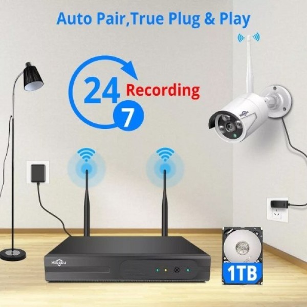 3MP Wireless Security Camera System