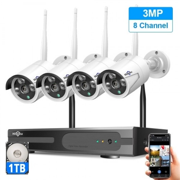 3MP Wireless Security Camera System