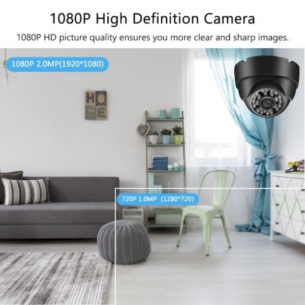 Dome Bullet CCTV Camera with Metal Housing Indoors and Outdoors Use Intelligent Motion System IP66 Waterproof