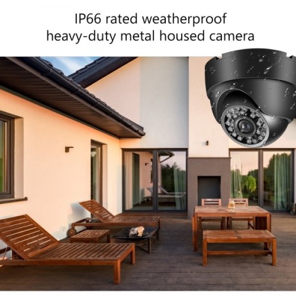 Dome Bullet CCTV Camera with Metal Housing Indoors and Outdoors Use Intelligent Motion System IP66 Waterproof