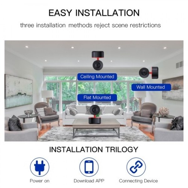 1080P Smart WiFi Camera Indoor Wireless Monitor Camera Night Vision Motion Detection Mobile APP Remote Monitoring