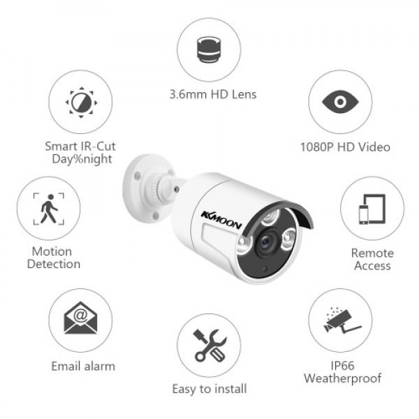 2.0MP 1080P IP Camera Security Camera Surveillance System Intelligent Motion Detection and Alerts System Pal System