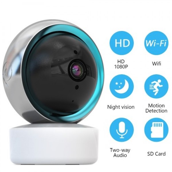 Indoor Home Security Camera 1080P HD Wireless WiFi Surveillance Camera