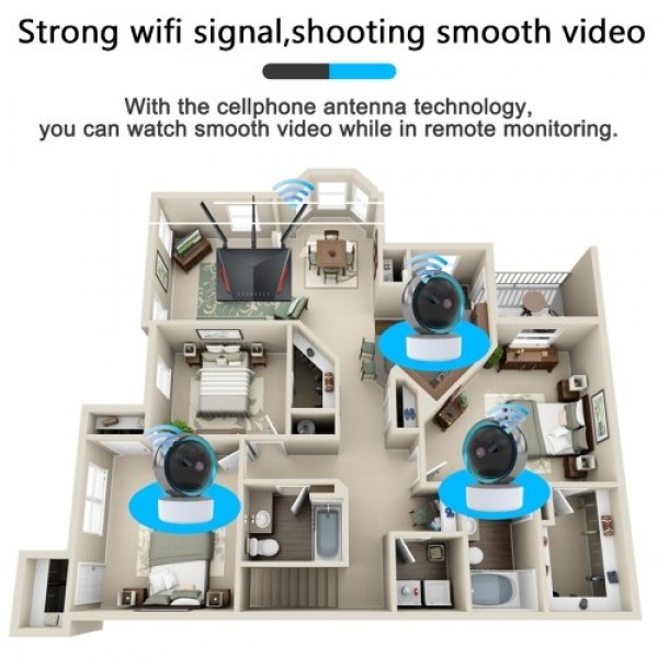 Indoor Home Security Camera 1080P HD Wireless WiFi Surveillance Camera