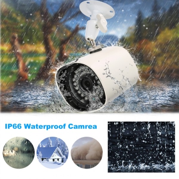 1080P HD Bullet Camera Weatherproof IP Camera Wireless WIFI Built-in Sound Pick-up 36pcs Infrared LED Lights Support Phone APP C