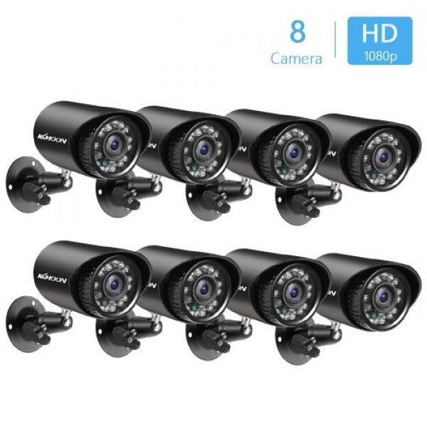 8pcs Full HD 1080P 2MP Security Analog Cameras