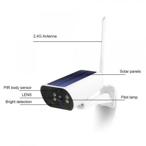 DC03 Wifi Solar Camera 1080P Wireless Minitor