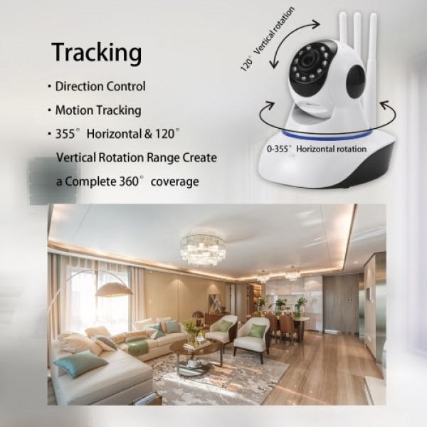 Smart WIFI Camera 2MP 1080P with Motion Tracking