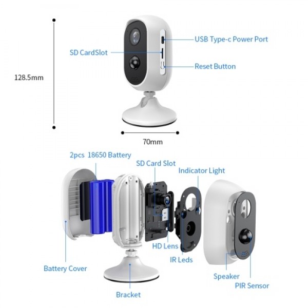 1080P HD Wireless WiFi Security Camera