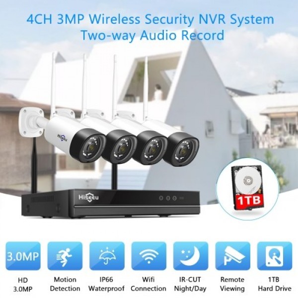 3MP Home Wireless Security Camera System