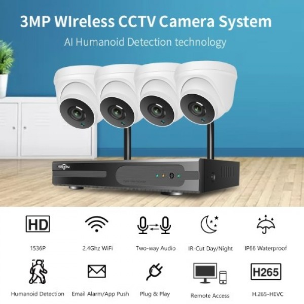 3MP Wireless Security Camera System