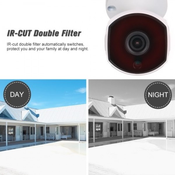 5.0MP Wireless WIFI HD IP Camera 3.6mm 1/2.8" CMOS H.265 P2P Onvif 36pcs IR Lamps Night View IR-CUT Motion Detection Phone APP C