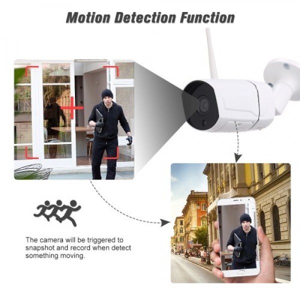 5.0MP Wireless WIFI HD IP Camera 3.6mm 1/2.8" CMOS H.265 P2P Onvif 36pcs IR Lamps Night View IR-CUT Motion Detection Phone APP C