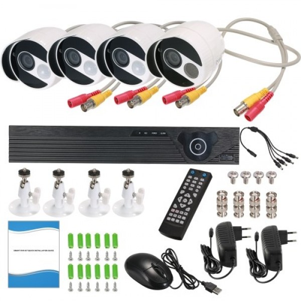 4CH 1080N Digital Video Recorder + 3pcs 1080P AHD Camera  + 1pcs 1080P AHD Camera  + 4*BNC Connector