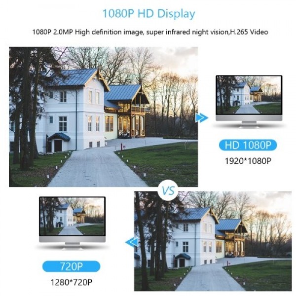 1080P Wireless WiFi Security Cameras System