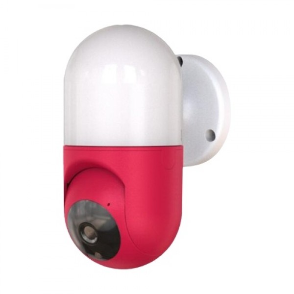 WiFi 1080P Home Security Camera with Soft Light AP Hot Spot Night Version 2-Way Talk Motion Detection Rotatable Lens, Red EU Plu