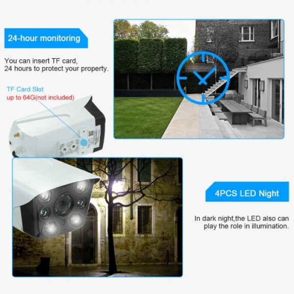 HD 960P P2P Onvif 2PCS IR Lamps IP Camera