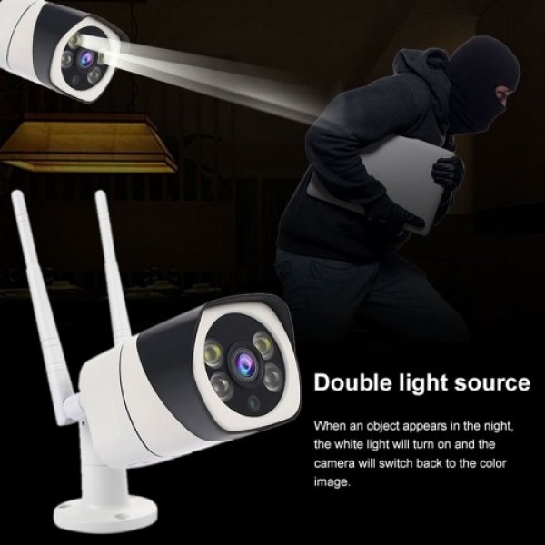 1080P HD Wireless Camera Dual Light Source Waterproof Voice Intercom Night Vision Camera AI Motion Detection