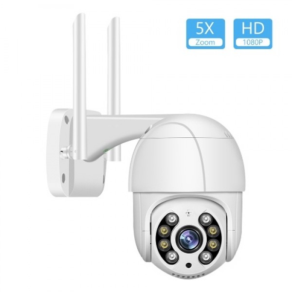 1080P Outdoor PTZ Security Camera 2MP Outdoor Waterproof WiFi Surveillance Camera with Night Vision Two Way Audio Motion Detecti