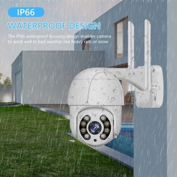 1080P Outdoor PTZ Security Camera 2MP Outdoor Waterproof WiFi Surveillance Camera with Night Vision Two Way Audio Motion Detecti