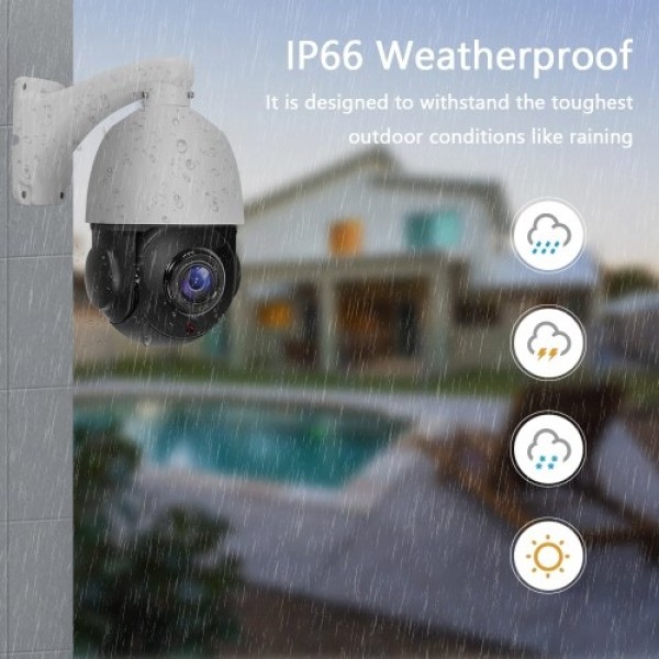 PTZ Camera Outdoor 2MP HD Security POE Camera