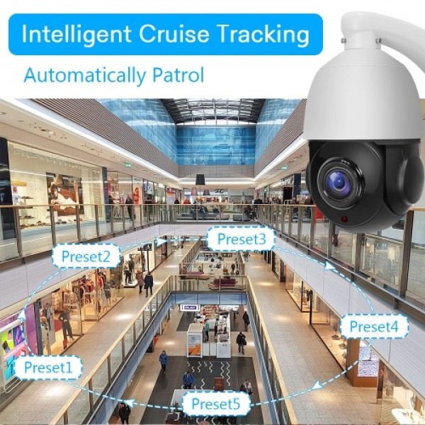 PTZ Camera Outdoor 2MP HD Security POE Camera