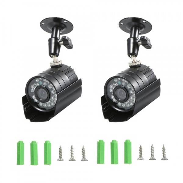 2PCS 1080P High-resolution CCTV Waterproof Indoor Bullet Camera