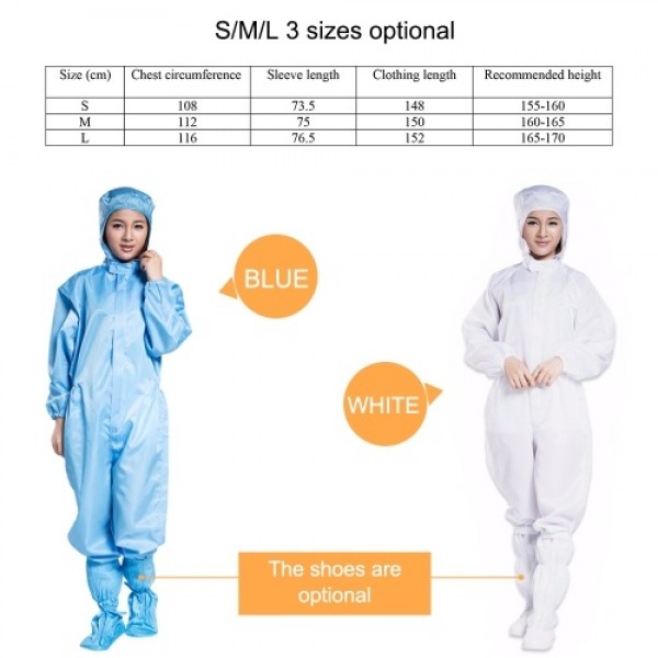 Protective Overalls Coverall Antistatic Work Clothes Safety Clothing  Anti-Static Full Bodysuit Security-Protection Dust-proof S