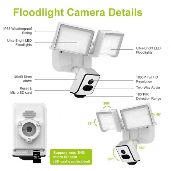 Outdoor Floodlight Security Camera