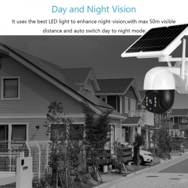 Solar Security Camera Outdoor 3MP Wireless WiFi Home Security Camera