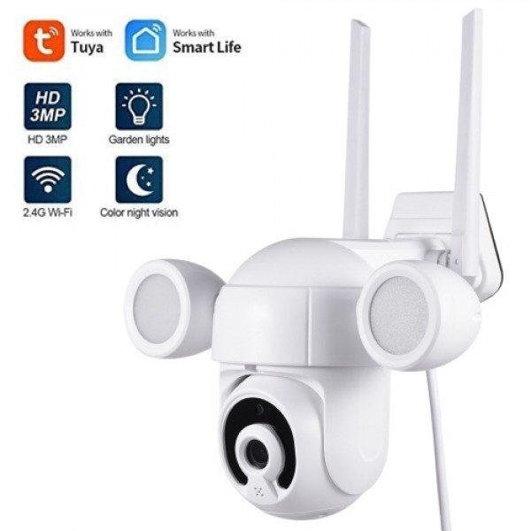 WiFi Camera Floodlight 3MP HD Outdoor Security Camera