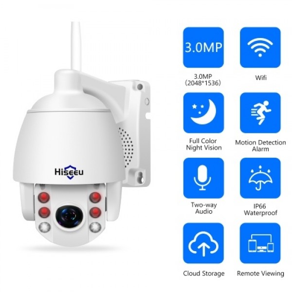 3MP HD Outdoor Waterproof Wireless Security Camera