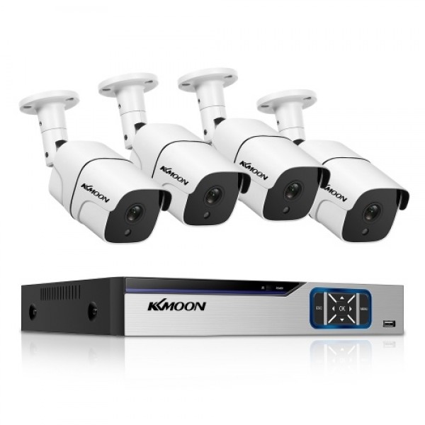 8CH Surveillance DVR and 4pcs 1080P FHD Outdoor Weatherproof Security Camera (No Hard Drive)