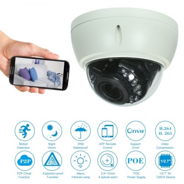 5MP HD Explosion-proof  Dome POE IP Camera