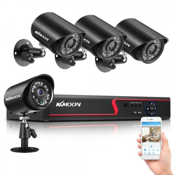 1080P Home Security Camera System Outdoor Waterproof with Night Vision Support Motion Detection Remote Access Surveillance Surve