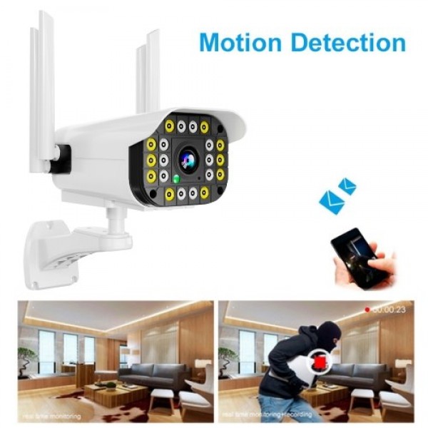 1080P Outdoor Rotatable Wireless Network PTZ Camera with 20 Lights