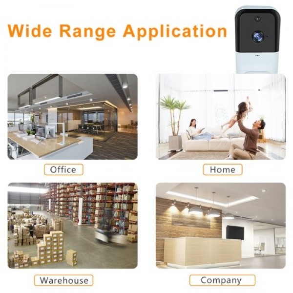 1080P Wireless WIFI Video Doorbell Security Camera with Night Vision Two-way Audio PIR Motion Detection Remote Access with 3pcs 