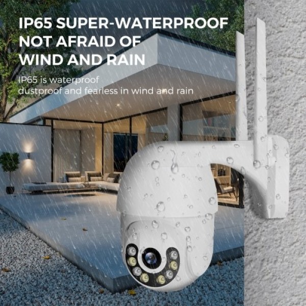 Outdoor WiFi PTZ Camera 4MP Wireless WiFi IP Camera Home Security System