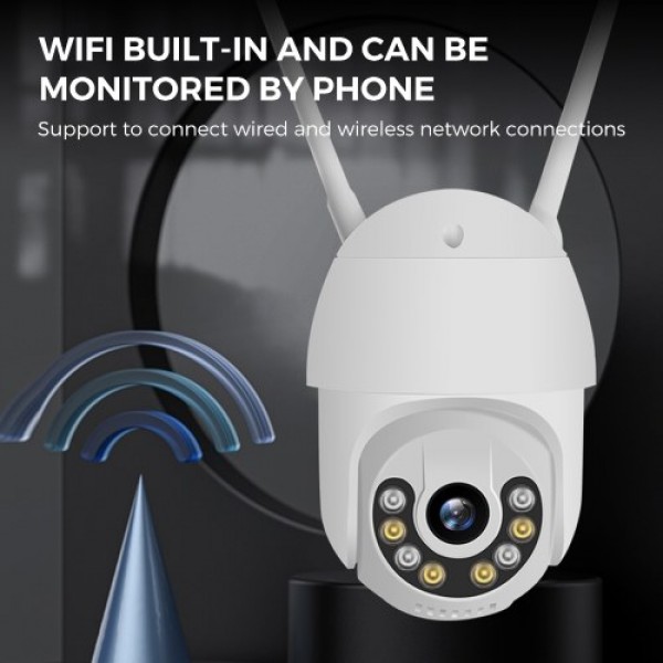 Outdoor WiFi PTZ Camera 4MP Wireless WiFi IP Camera Home Security System