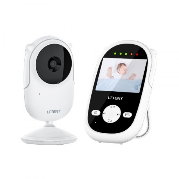 LTTENY Video Baby Monitor with Camera and Audio - Auto Night Vision,Two-Way Talk, Temperature Monitor, VOX Mode, Lullabies, 960f