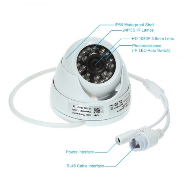 1080P HD Dome IP Camera Baby Monitor