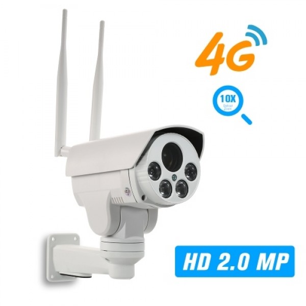 960P 4G Wireless IP Camera 2.8-12mm Auto Focus Lens PTZ Network Camera