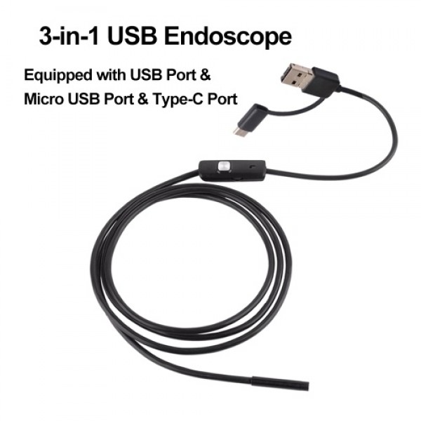 3-in-1 Industrial Endoscope (1m)