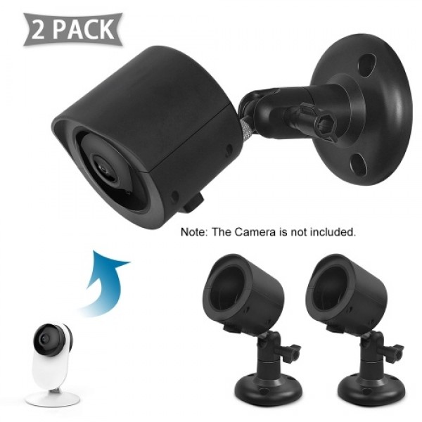 2PCS/Set Wall Mount for YI Home Camera Wall Mounted 360 Degree Swivel Bracket Holder Case Cover for YI 1080p/720p Home Camera Ou