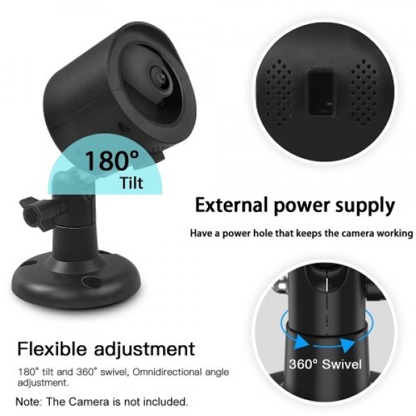 2PCS/Set Wall Mount for YI Home Camera Wall Mounted 360 Degree Swivel Bracket Holder Case Cover for YI 1080p/720p Home Camera Ou