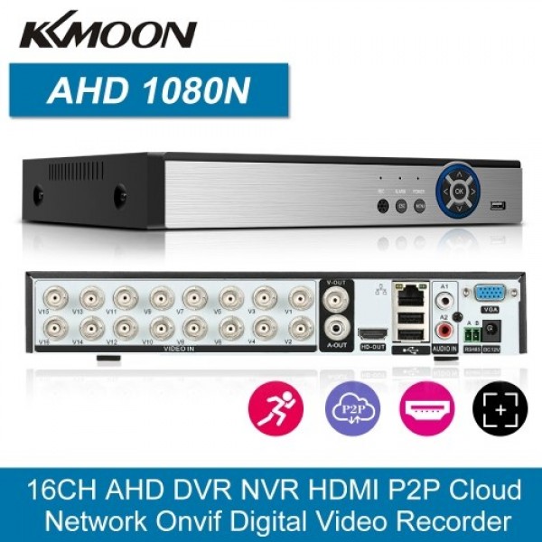 16CH 1080P Full High Definition Hybrid AHD/ONVIF IP/Analog/TVI/CVI/ DVR CCTV Digital Video Recorder DVR P2P Remote Phone Monitor