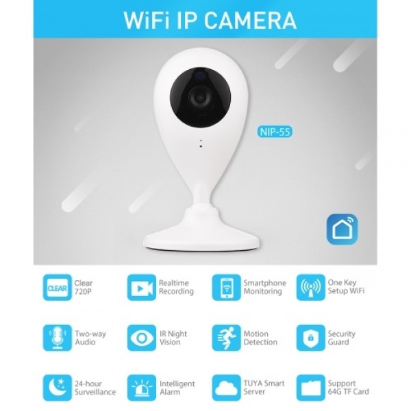 WiFi Smart IP Camera 720P 100W High Resolution Home Camera