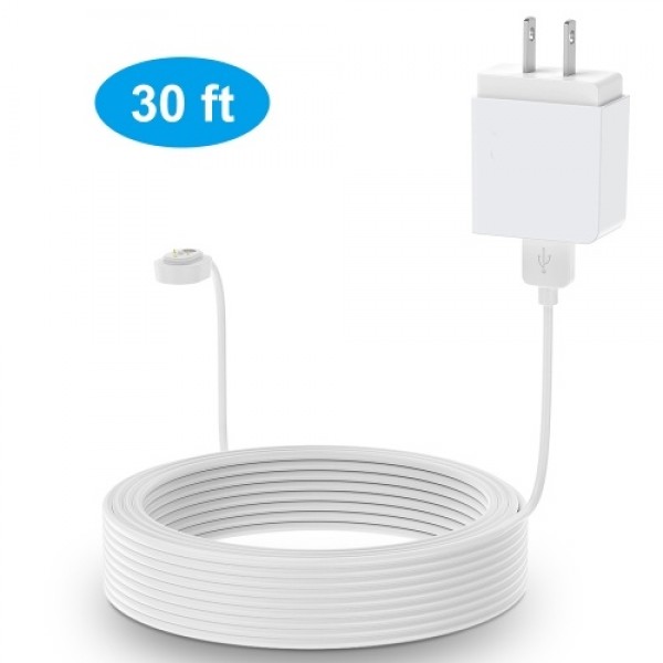 Power Cord for Arlo Ultra 4K UHD Magnetic Chanrging Cable Waterproof Charger With US Plug for Indoor and Outdoor Use 6M/9M 1PCS 